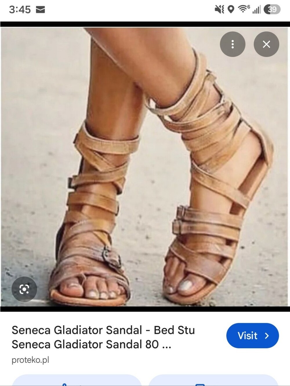 BED|STU Tan Seneca Gladiator Sandals